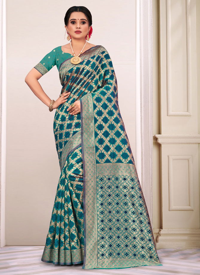 Riwazo Panihari Fancy Designer Wholesale Wedding Wear Patola Saree
